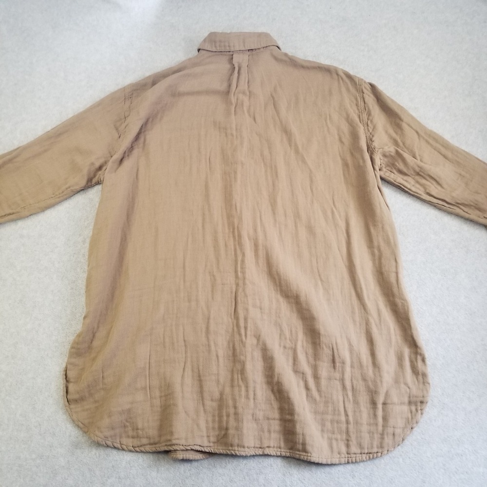 Free People CP Shades Shirt Womens M Brown Marella Button Down Dress Made in USA - Picture 11 of 13